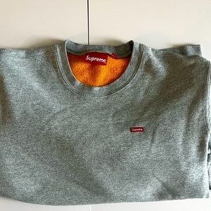 Supreme Spring/Summer 2018 Contrast Crewneck / Large / Heather Grey